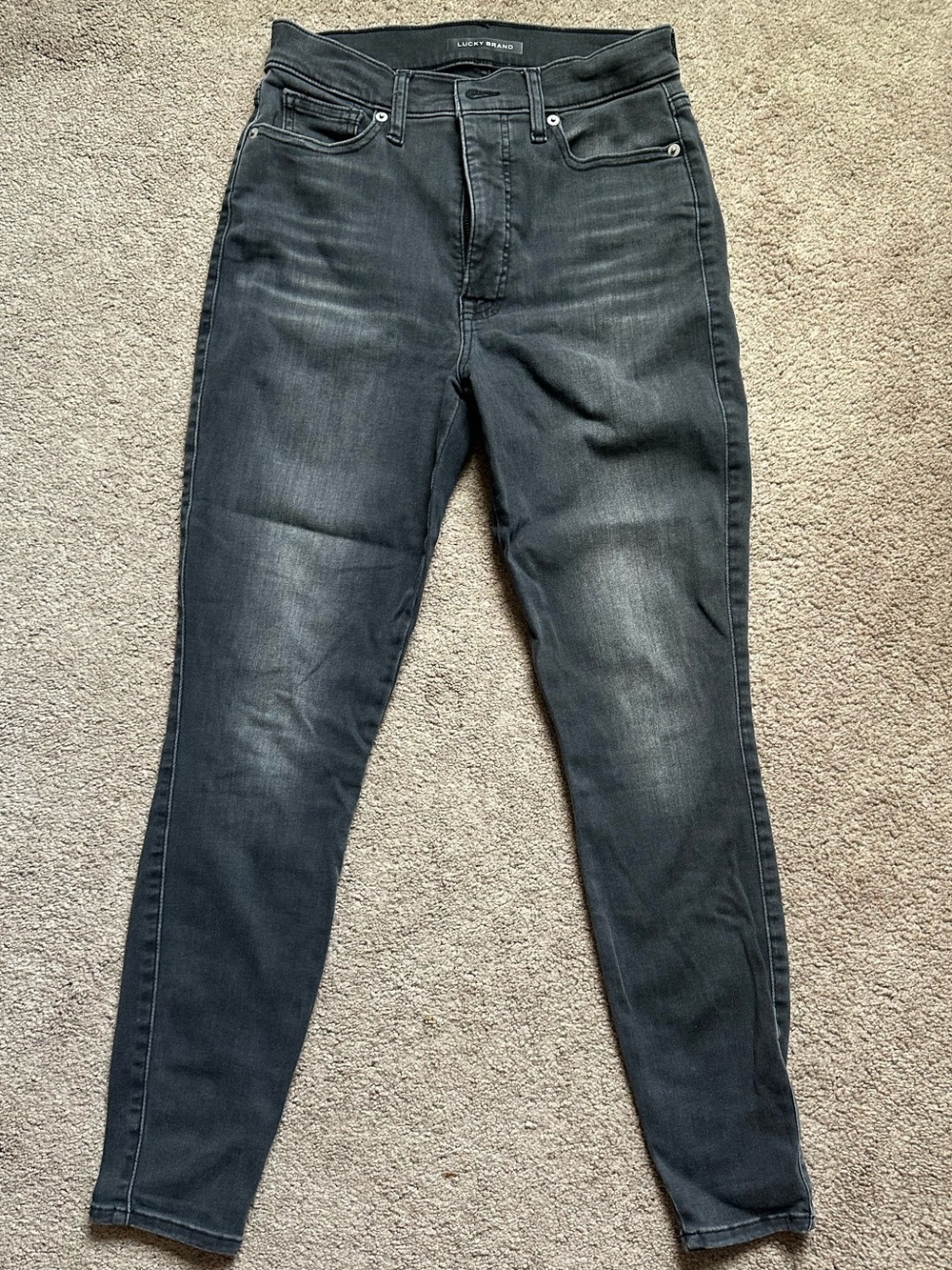 Lucky Brand Uni Fit High-Rise Faded Black Women’s Skinny Jeans - Size 27-29